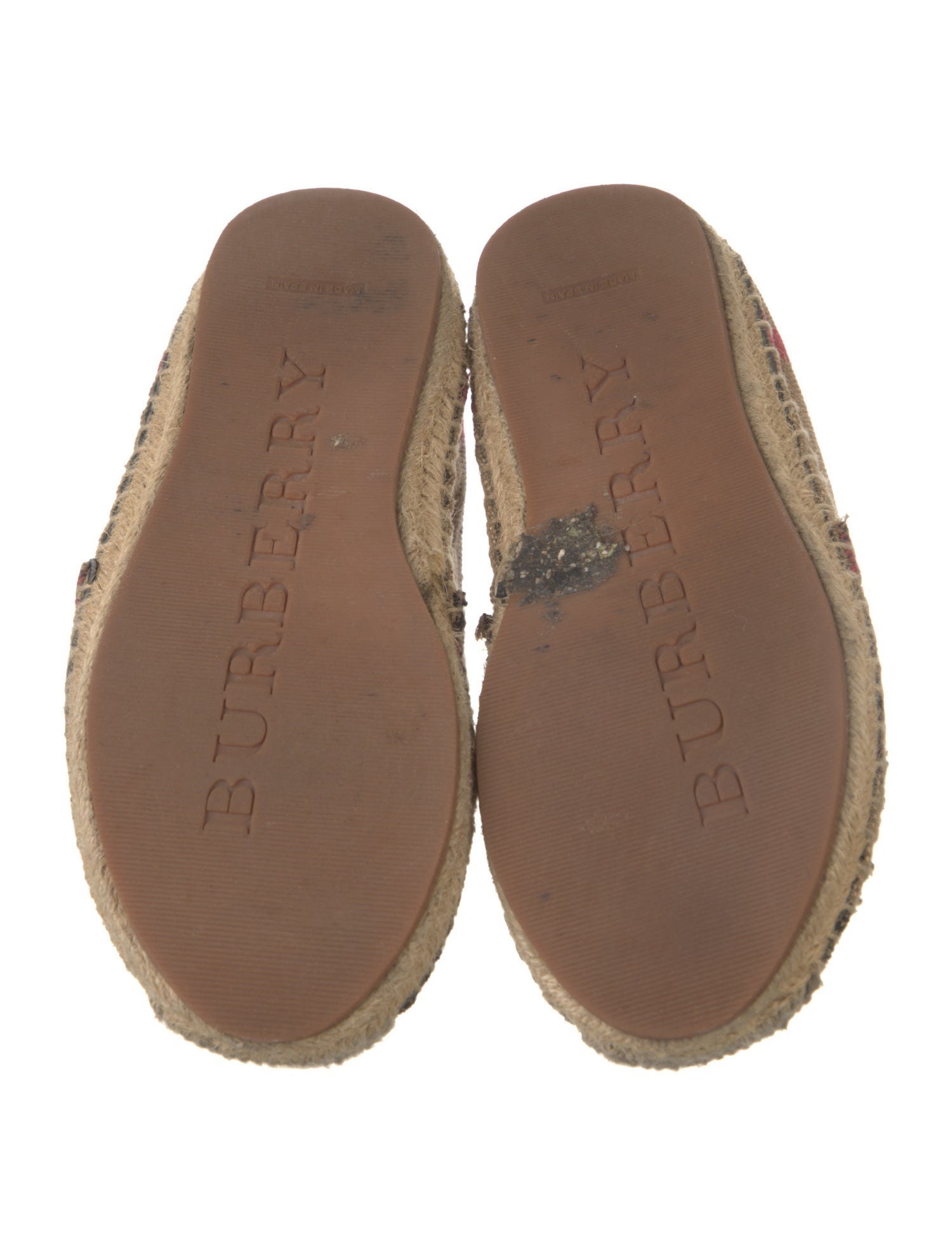 Burberry Nova Check Pattern Canvas Espadrilles